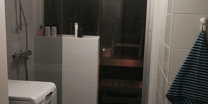 Sauna/kylpyhuoneremontti 2019